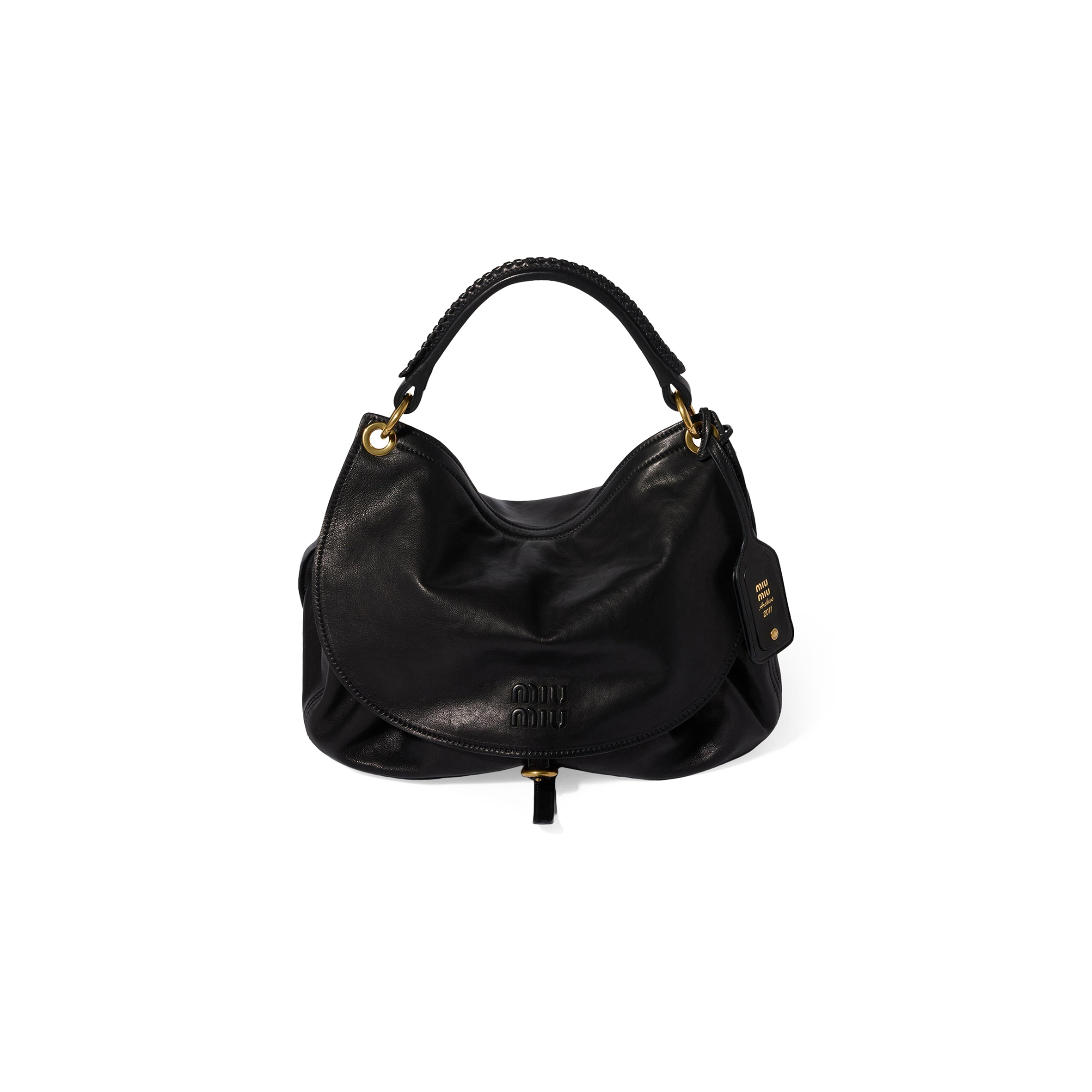 MIU MIU RENDEZ-VOUS LEATHER BAG 5BC219 (39.5*33*15cm)